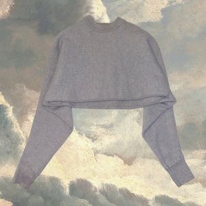 Blue/grey cropped sweater from aritzia